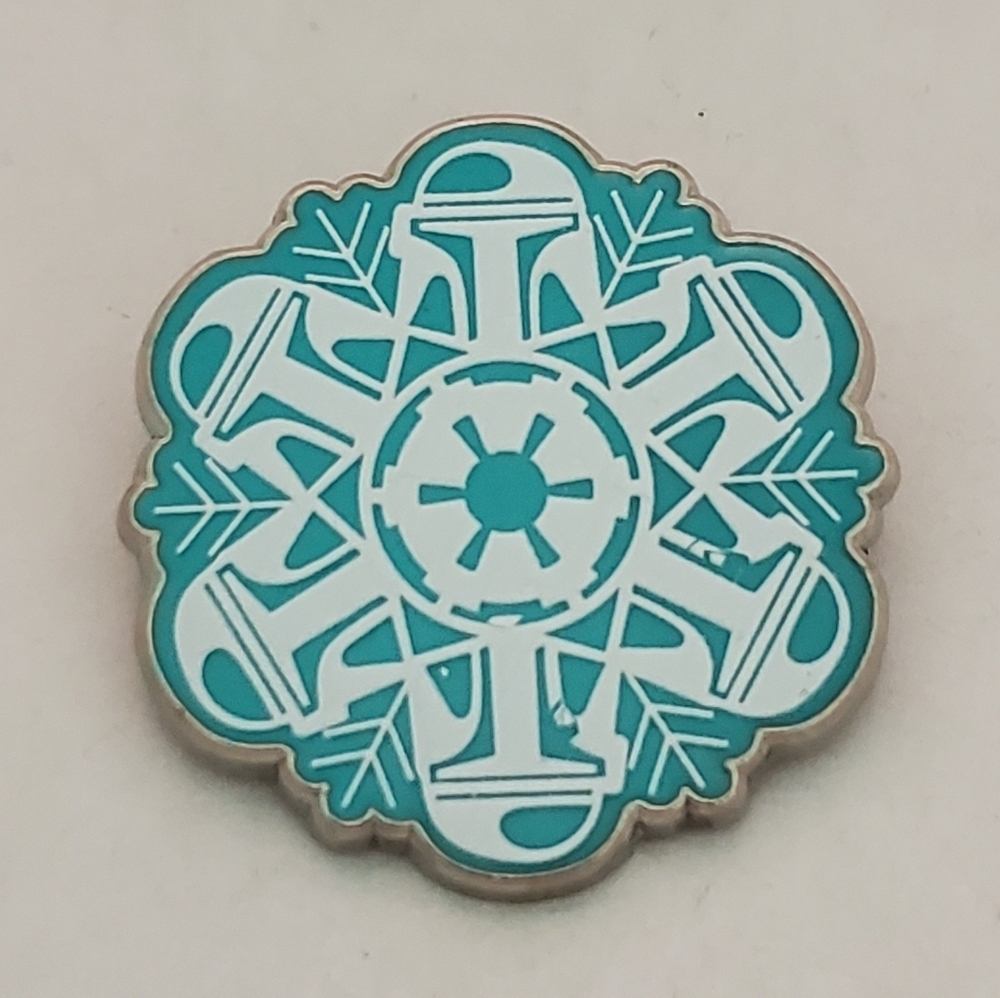 Disney Pin Trading Star Wars Boba Fett Snowflake Collection Pin 2016